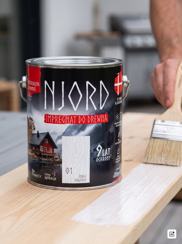 Impregnat do drewna Njord śniegi północy 5 l