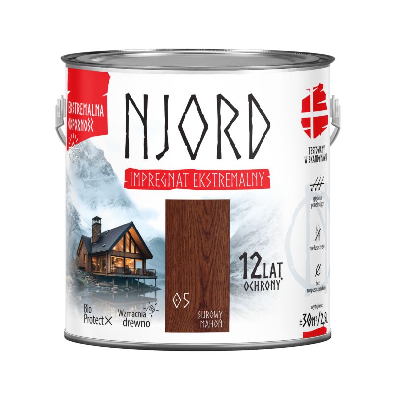 Impregnat do drewna Njord surowy machoń 2,5 l