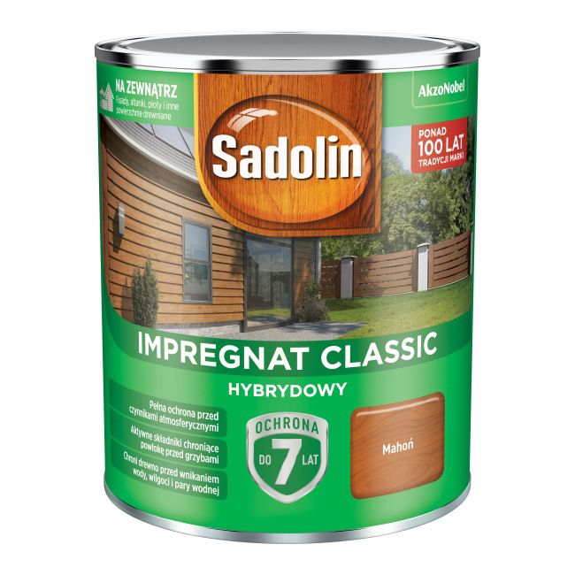 Impregnat do drewna Sadolin Hybrydowy mahoń 0,75 l