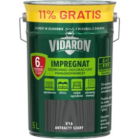 Impregnat do drewna Vidaron antracyt 4,5 l + 11%