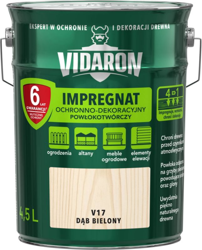 Impregnat do drewna Vidaron dąb bielony 4,5 l