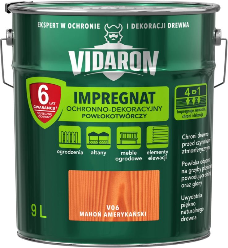 Impregnat do drewna Vidaron mahoń amerykański 9 l