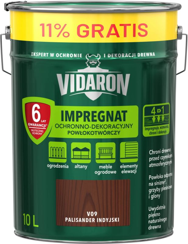 Impregnat do drewna Vidaron palisander indyjski 9 l + 11%