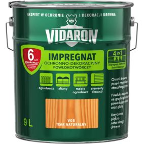 Impregnat do drewna Vidaron teak naturalny 9 l