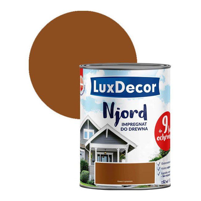 Impregnat do elewacji drewnianych Njord Luxdecor kawa i cynamon 0,75 l