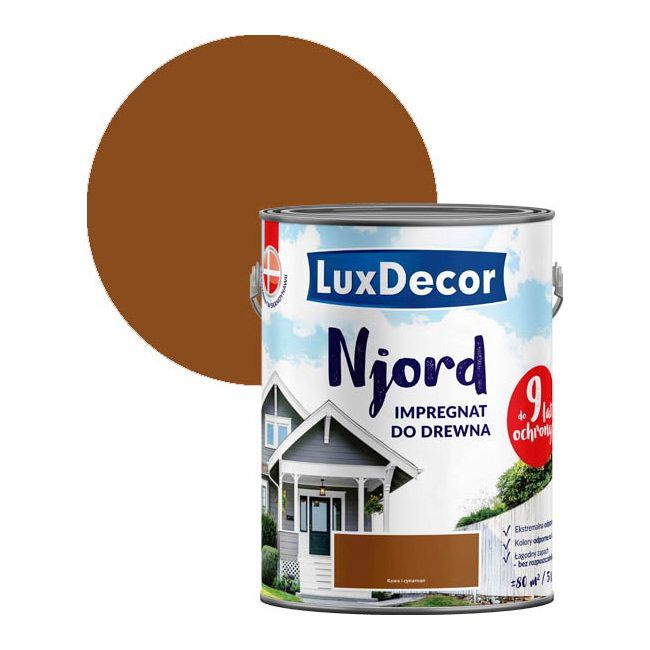 Impregnat do elewacji drewnianych Njord Luxdecor kawa i cynamon 5 l