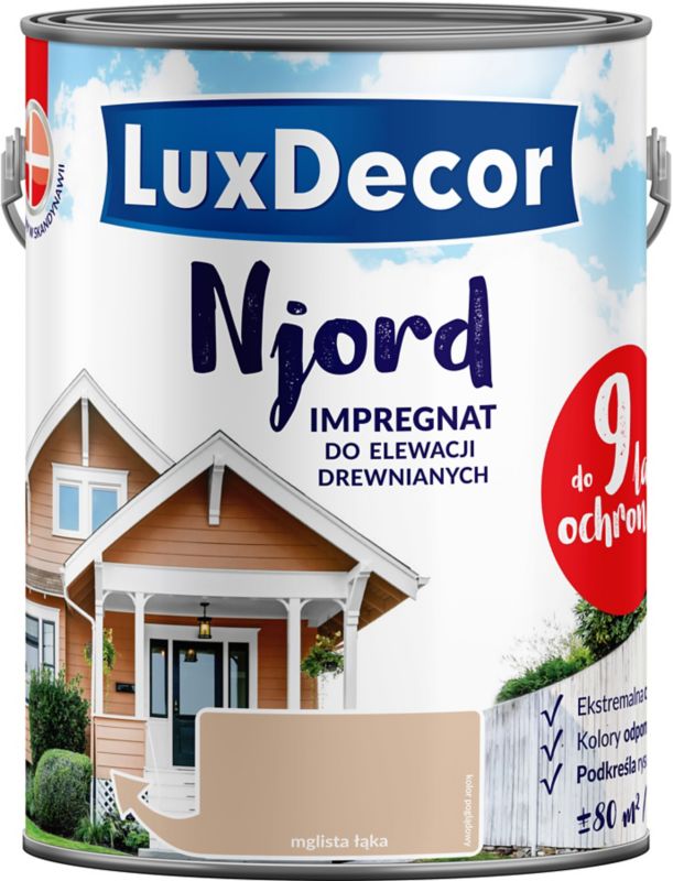 Impregnat do elewacji drewnianych Njord Luxdecor mglista łąka 5 l