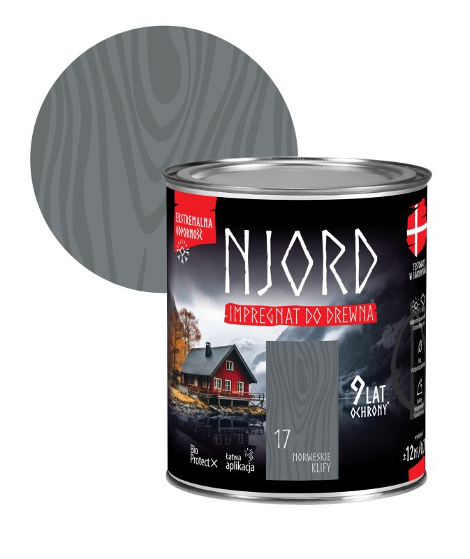 Impregnat do elewacji drewnianych Njord Luxdecor norweskie klify 0,75 l