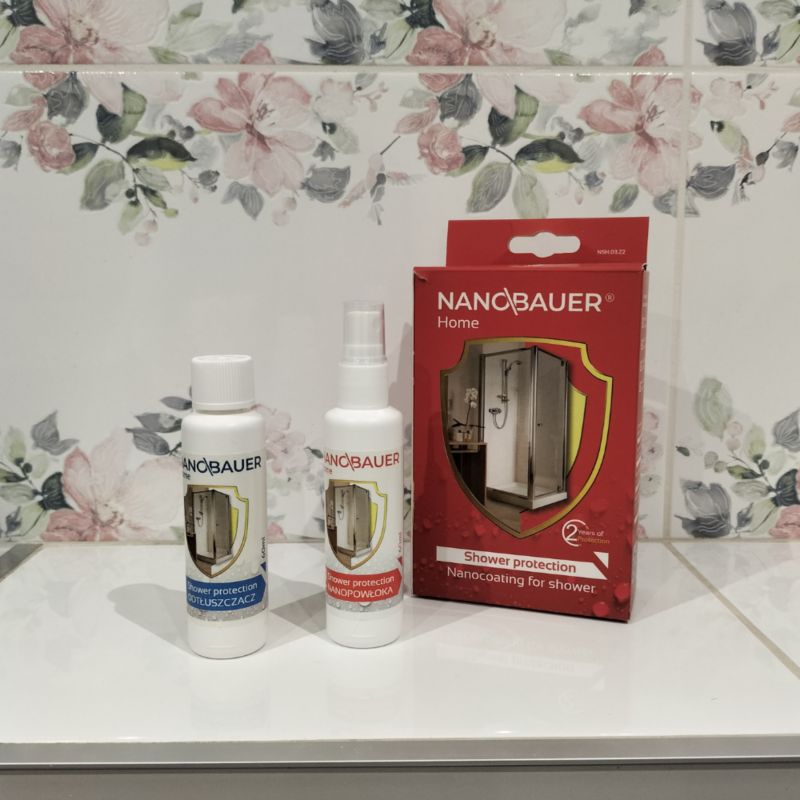 Impregnat do kabin prysznicowych szkła płytek NANOBAUER 2x100ml 1 szt