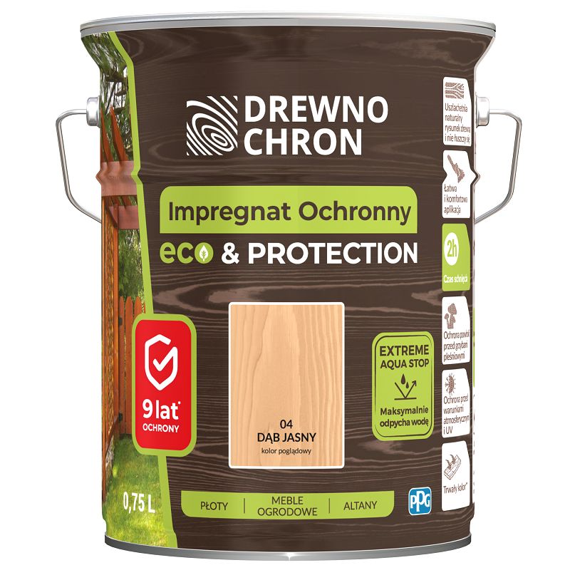 Impregnat Drewnochron Eco&Protection dąb jasny 4,5 l