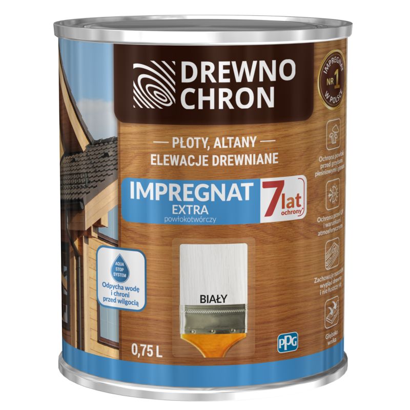 Impregnat Drewnochron Extra Powłokotwórczy biały 0,75 l
