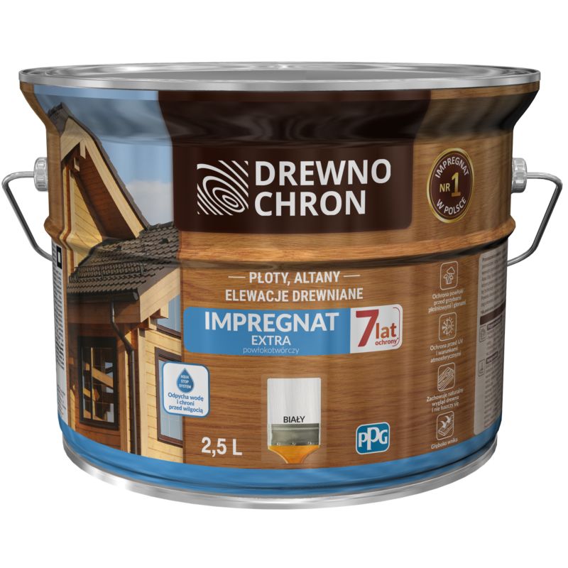 Impregnat Drewnochron Extra Powłokotwórczy biały 2,5 l