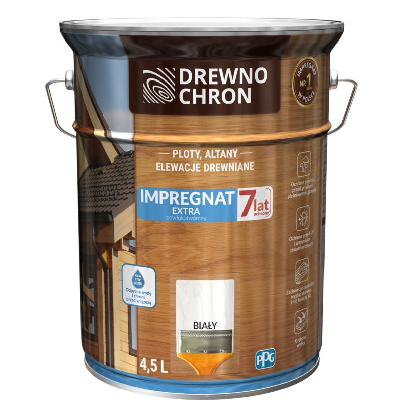 Impregnat Drewnochron Extra Powłokotwórczy biały 4,5 l