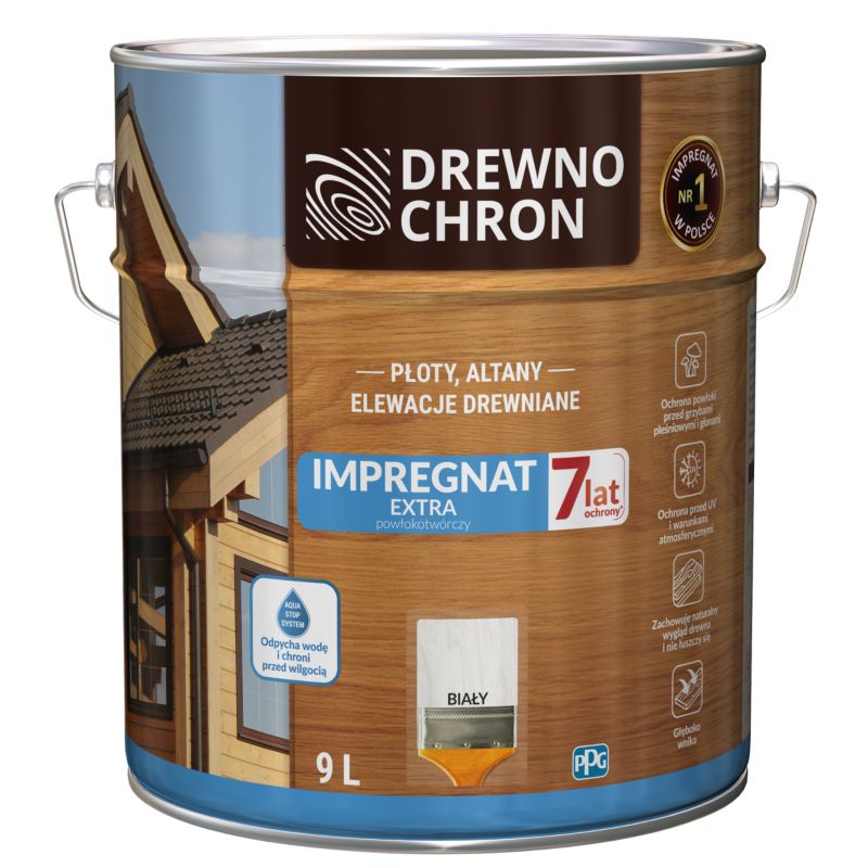 Impregnat Drewnochron Extra Powłokotwórczy biały 9 l