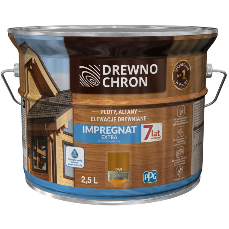 Impregnat Drewnochron Extra Powłokotwórczy dąb 2,5 l