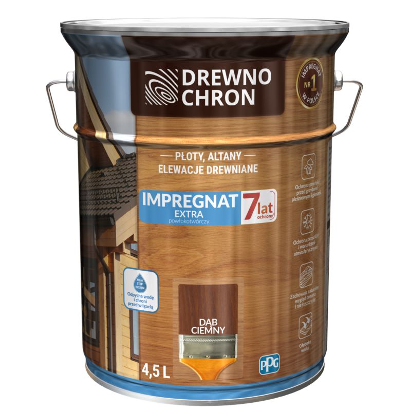 Impregnat Drewnochron Extra Powłokotwórczy dąb ciemny 4,5 l