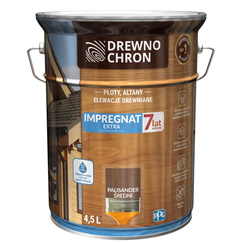Impregnat Drewnochron Extra Powłokotwórczy palisander średni 4,5 l