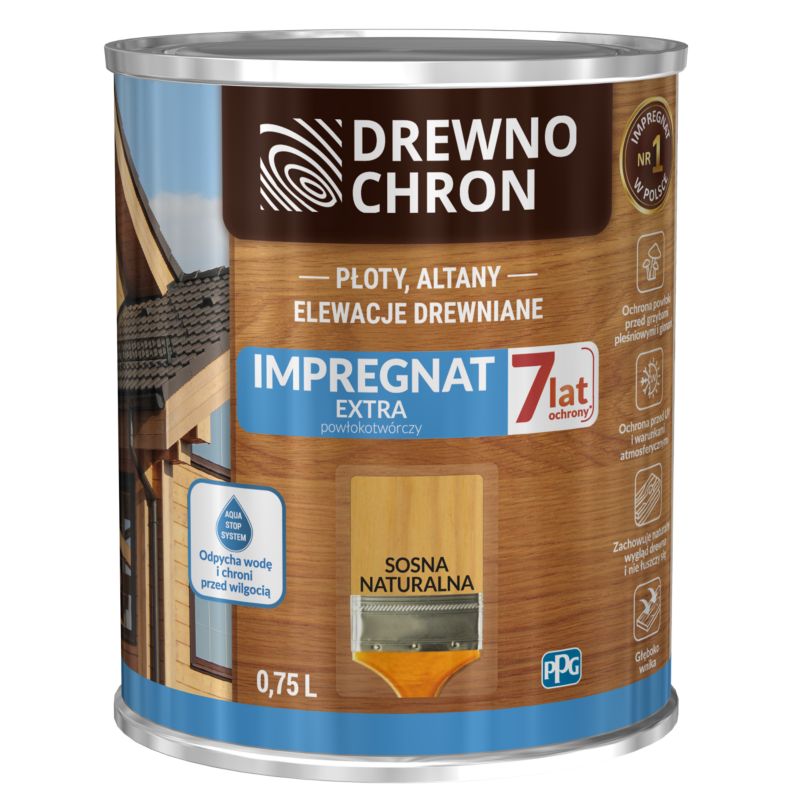 Impregnat Drewnochron Extra Powłokotwórczy sosna naturalna 0,75 l