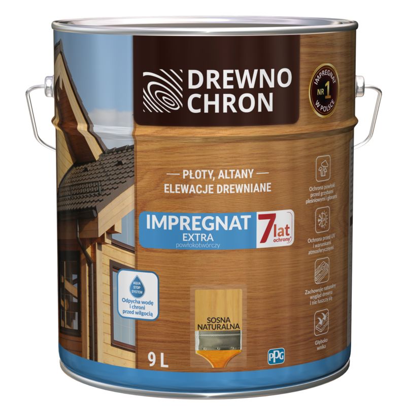 Impregnat Drewnochron Extra Powłokotwórczy sosna naturalna 9 l