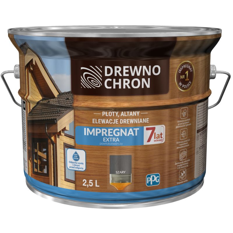 Impregnat Drewnochron Extra Powłokotwórczy szary 2,5 l