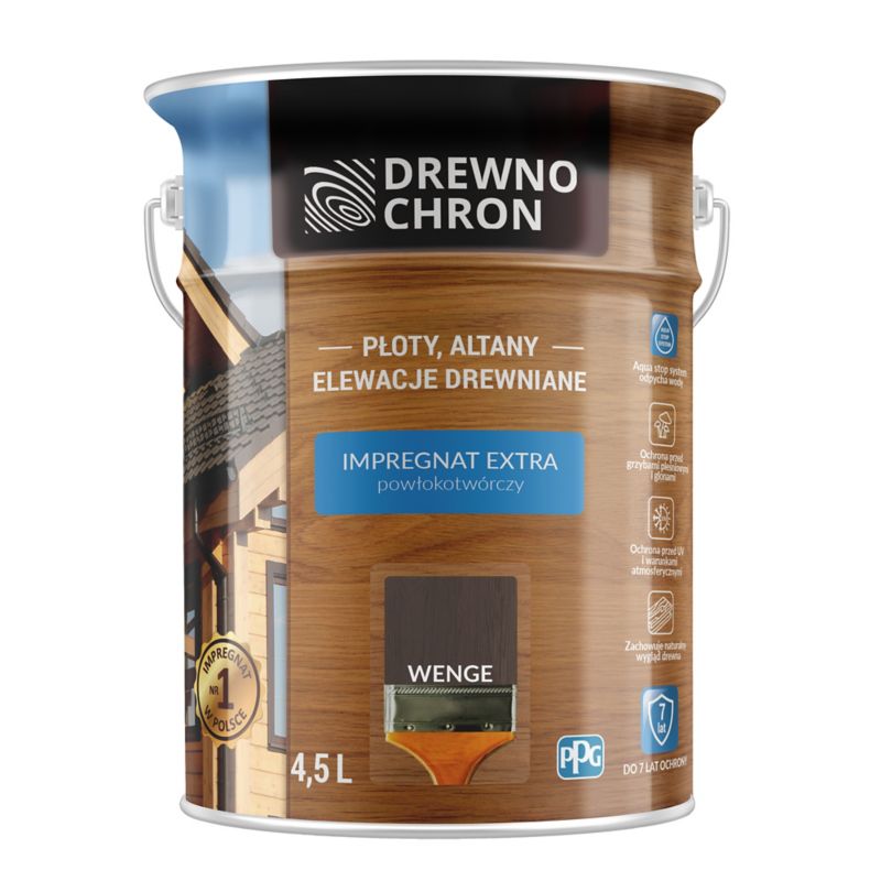 Impregnat Drewnochron Extra Powłokotwórczy wenge 4,5 l