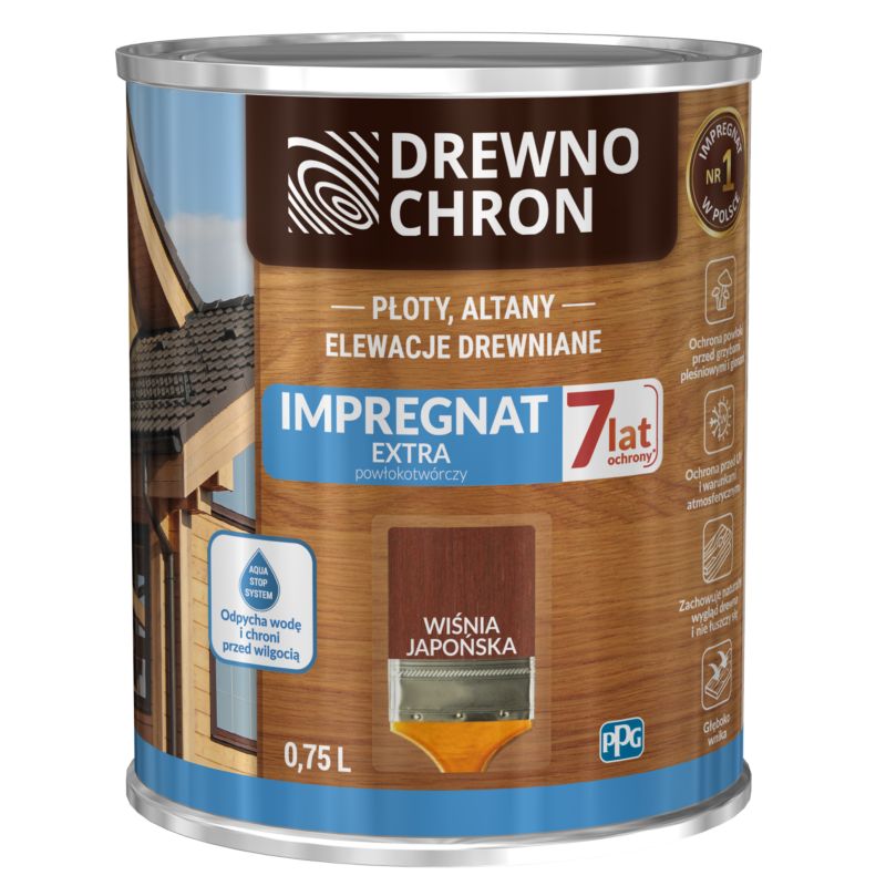 Impregnat Drewnochron Extra Powłokotwórczy wiśnia japońska 0,75 l