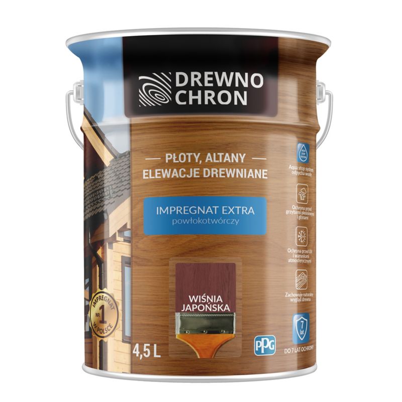 Impregnat Drewnochron Extra Powłokotwórczy wiśnia japońska 4,5 l