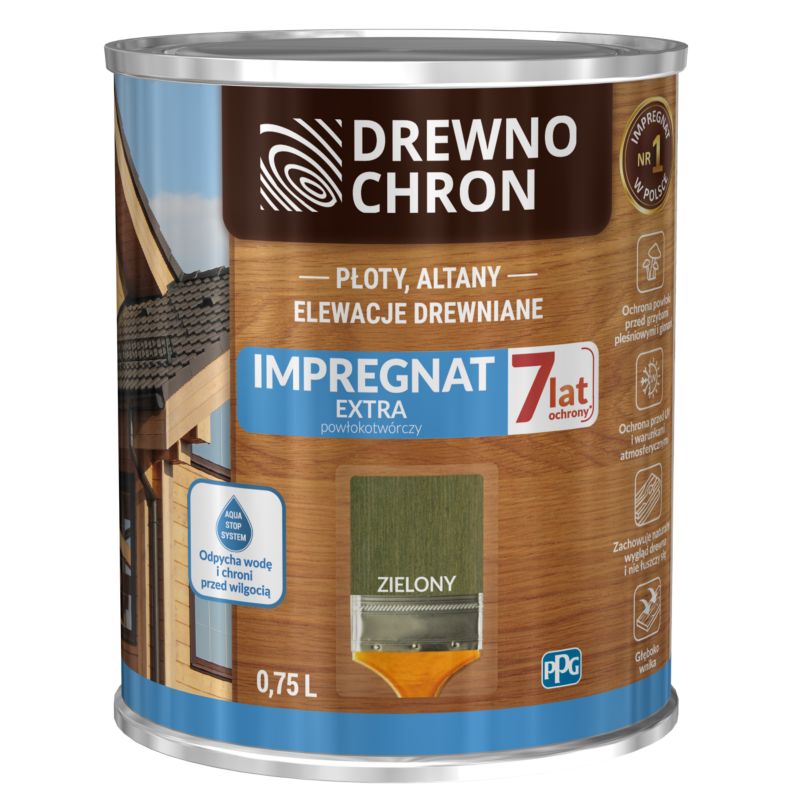 Impregnat Drewnochron Extra Powłokotwórczy zielony 0,75 l