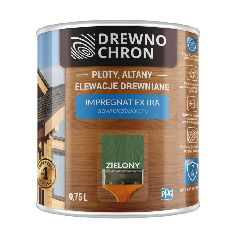 Impregnat Drewnochron Extra Powłokotwórczy zielony 0,75 l