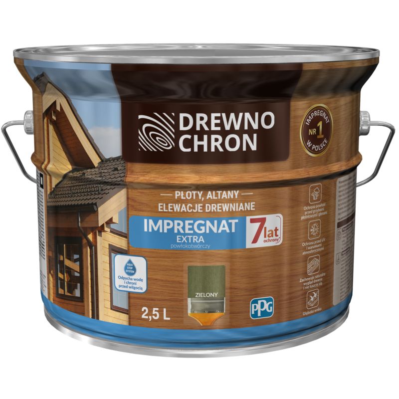 Impregnat Drewnochron Extra Powłokotwórczy zielony 2,5 l