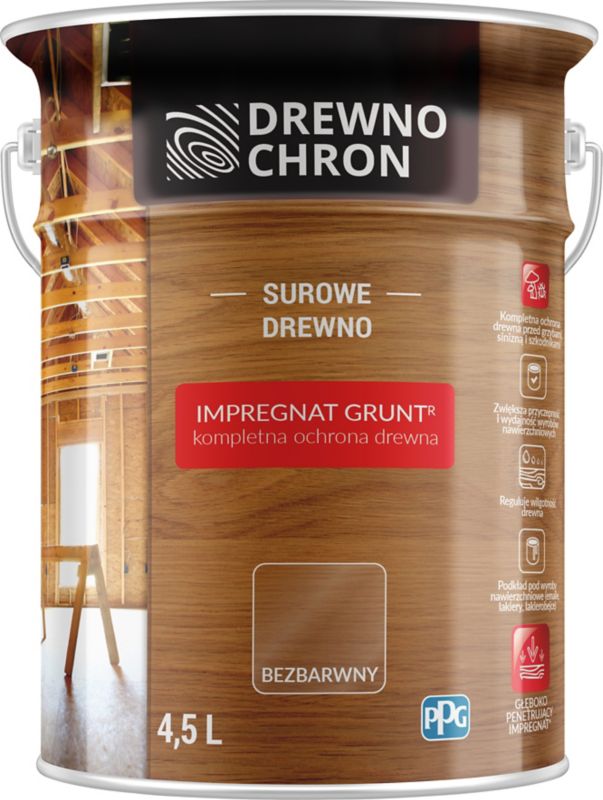 Impregnat Drewnochron Grunt R bezbarwny 4,5 l