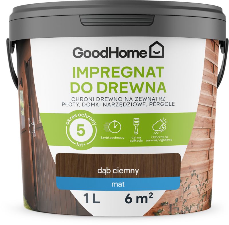 Impregnat GoodHome ciemny dąb 1 l