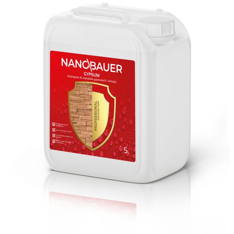 Impregnat ochrona wyrobów gipsowych i imitacji NANOBAUER 5L 1szt