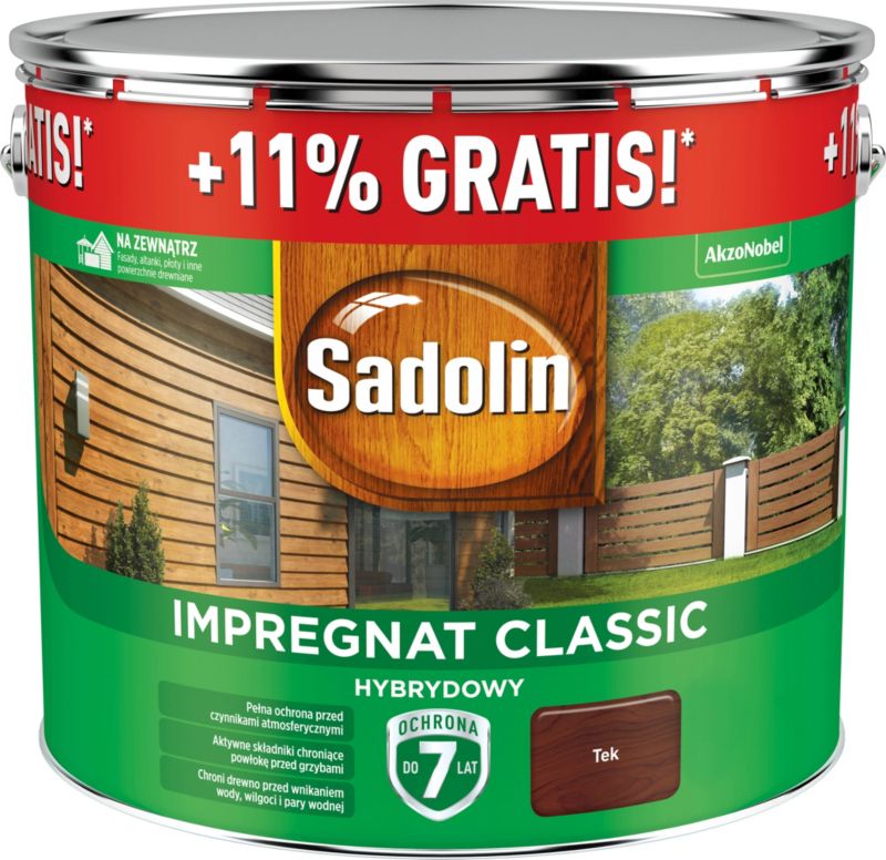 Impregnat Sadolin Classic Hybrydowy tek 10 l