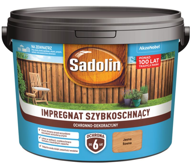 Impregnat szybkoschnący Sadolin jasna sosna 9 l