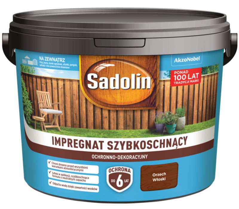 Impregnat szybkoschnący Sadolin orzech włoski 9 l