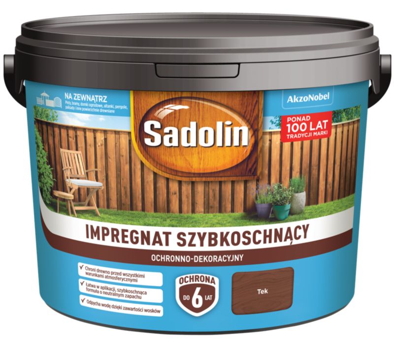 Impregnat szybkoschnący Sadolin tek 9 l