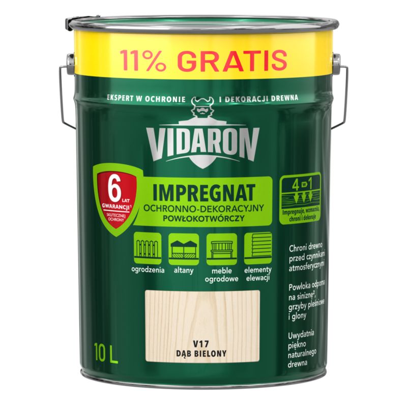 Impregnat Vidaron Dąb Bielony 9 l+11%