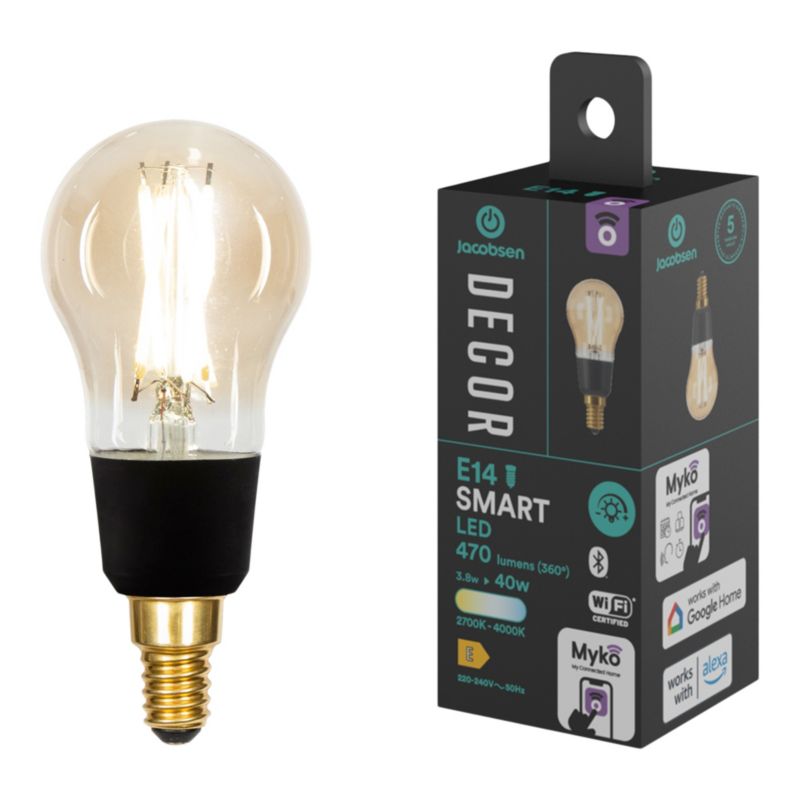 Inteligentna żarówka LED Filament Amber Jacobsen Myko P45 E14 470 lm CCT