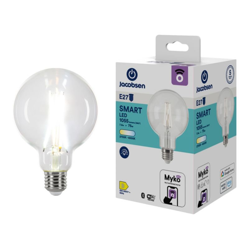 Inteligentna żarówka LED Filament Jacobsen Myko G95 E27 1055 lm CCT