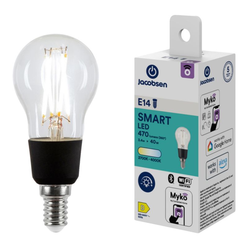 Inteligentna żarówka LED Filament Jacobsen Myko P45 E14 470 lm CCT