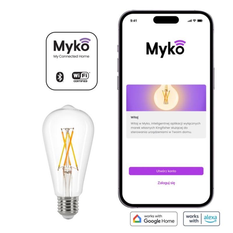 Inteligentna żarówka LED Filament Jacobsen Myko ST64 E27 806