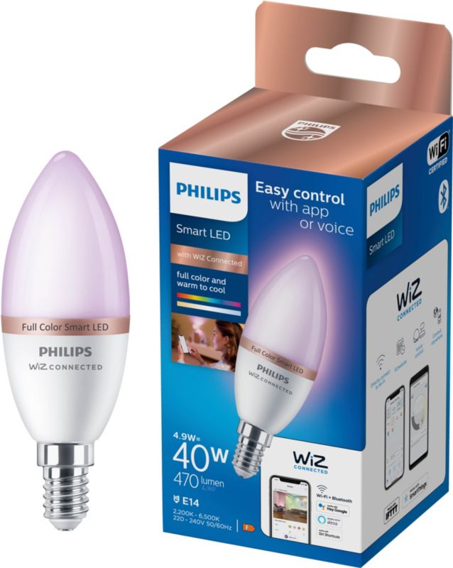 Inteligentna żarówka LED Smart Philips SMD C37 E14 RGB