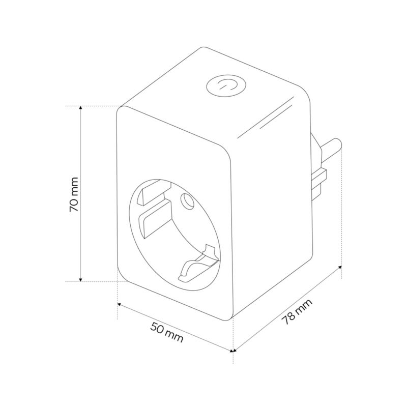 Inteligentne gniazdko Edo WiFi Schuko z monitorem energii Tuya, 16A 3680W 1 szt.