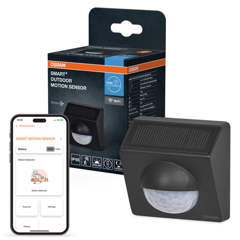 Inteligentny Czujnik Ruchu Osram Zewnętrzny Szary Smart WiFi 1 szt.