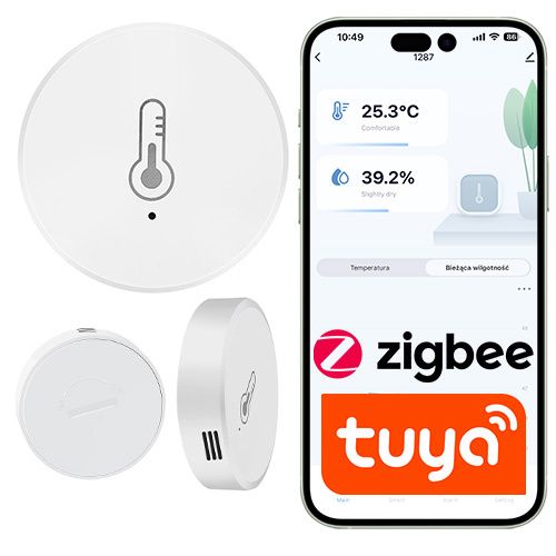 Inteligentny czujnik temperatury i wilgotności Sone Mini Zgibee Tuya 1 szt.