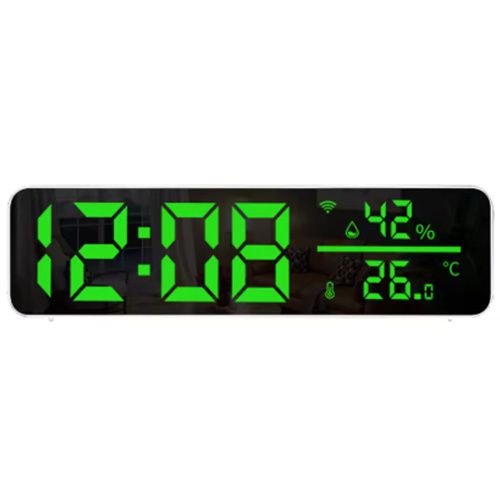 Inteligentny zegar z czujnikiem temperatury i wilgotności Sone zielony wyświetlacz 1 szt.