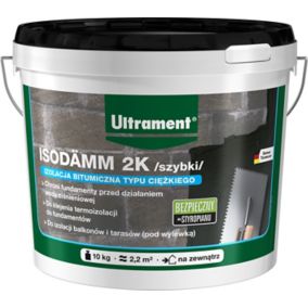 Izolacja bitumiczna grubowarstwowa Ultrament Isodamm 2K szybki 10 kg