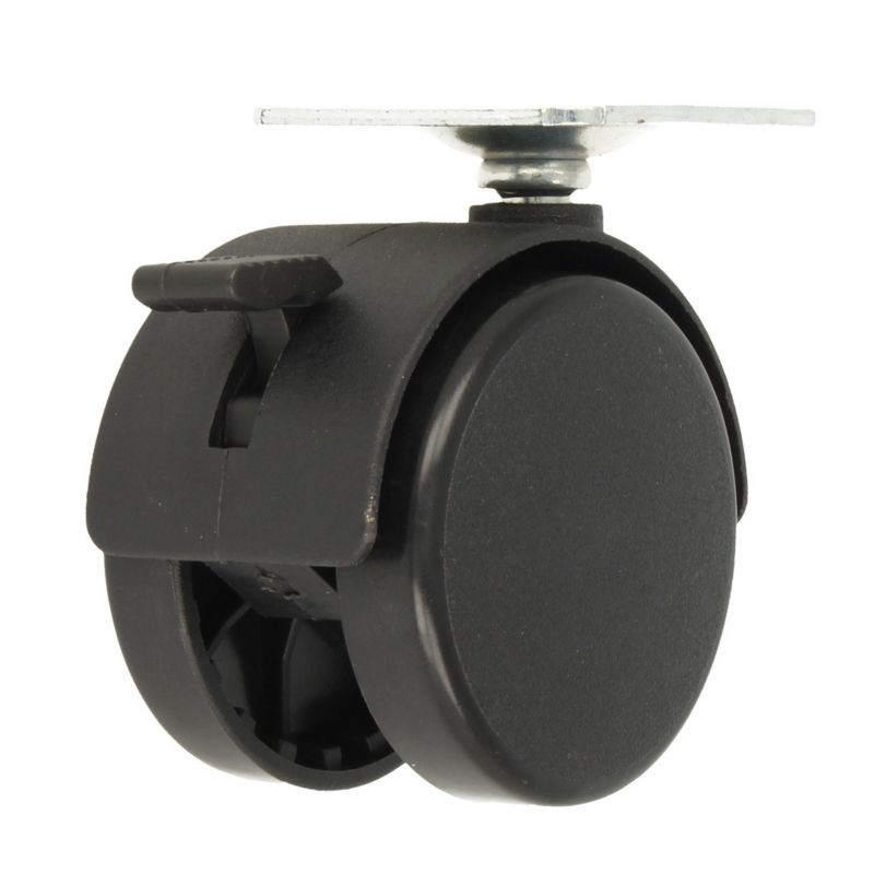 Kółko meblowe na płytce Hakner No.16 fi50mm h-66mm z hamulcem - 1 szt.