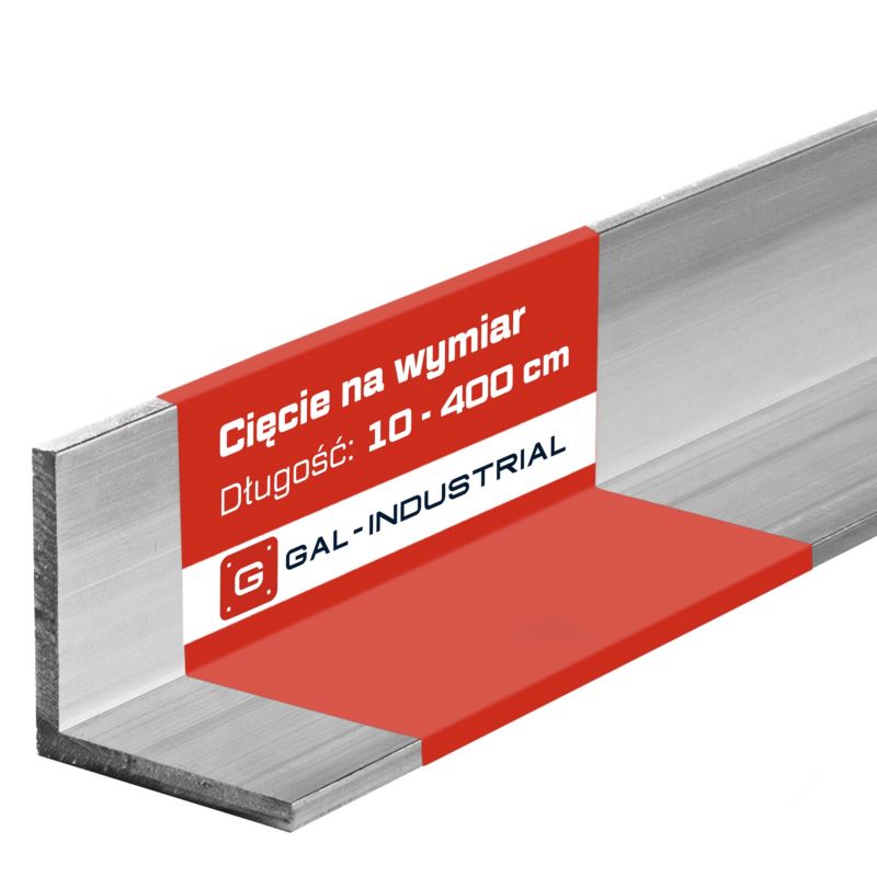 Kątownik Aluminiowy GAL-INDUSTRIAL 50x50x2mm 30cm Aluminium EN6060 PA38+Cięcie na wymiar 1 szt.